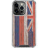 Hawaiian Flag Dark Wood iPhone 15 Pro Clear Case